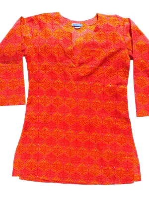 Raja Cotton Tunic Orange Melange