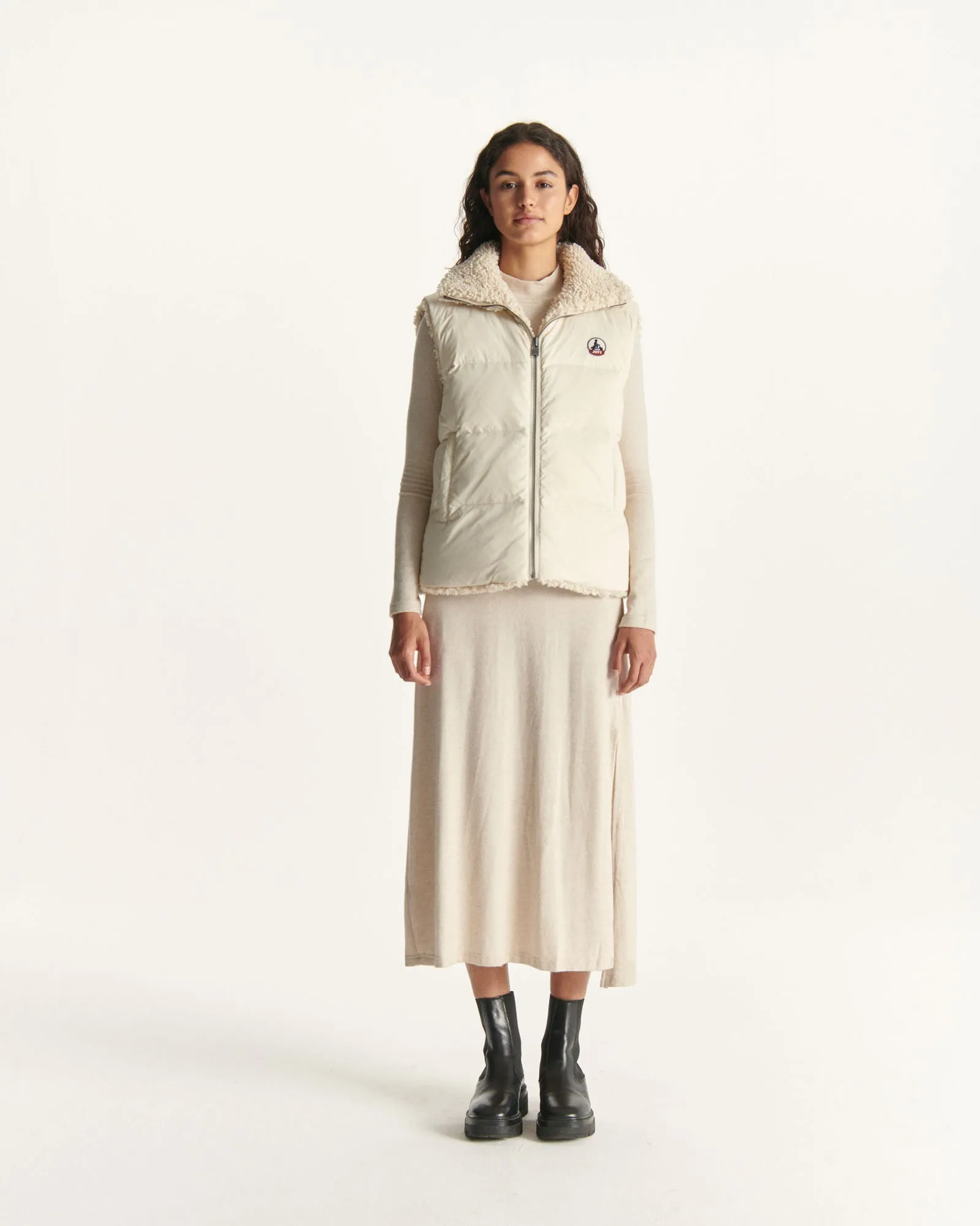 Reversible Sleeveless Coat Great Cold Natural Daria