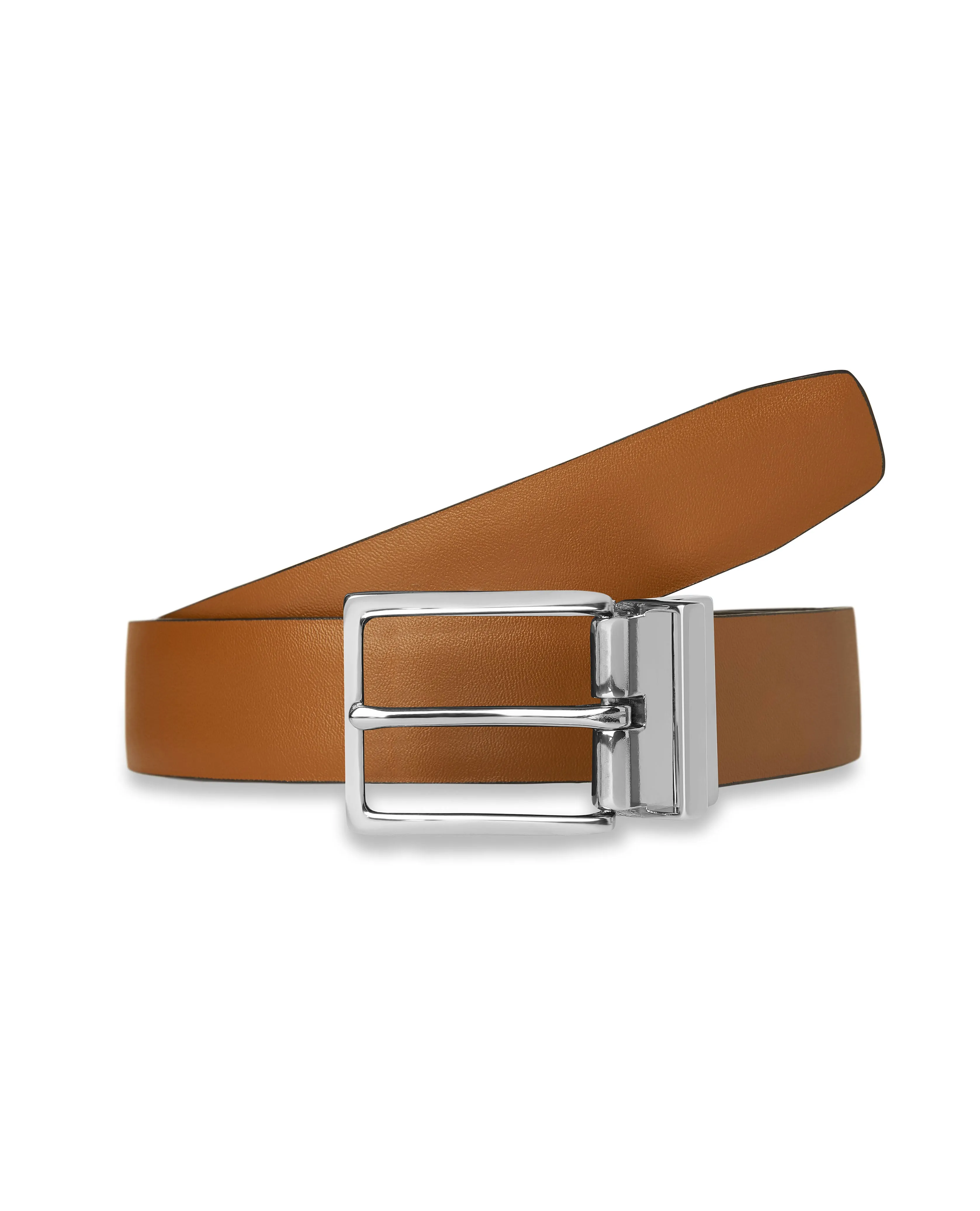 Reversible Textured Black and Brown Belt