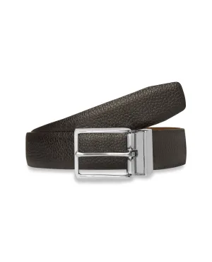 Reversible Textured Black and Brown Belt