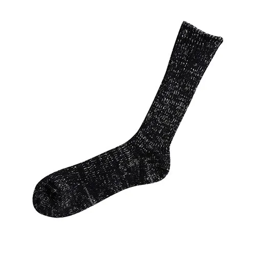 Ribbed Hemp Cotton Socks -- Black