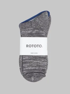 ROTOTO Washi Pile Crew Socks Charcoal