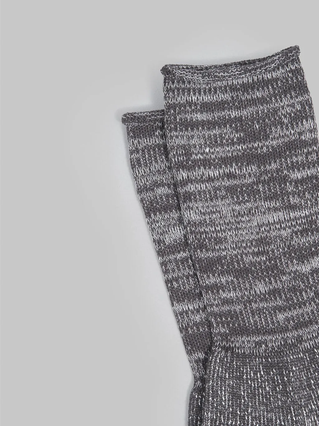 ROTOTO Washi Pile Crew Socks Charcoal