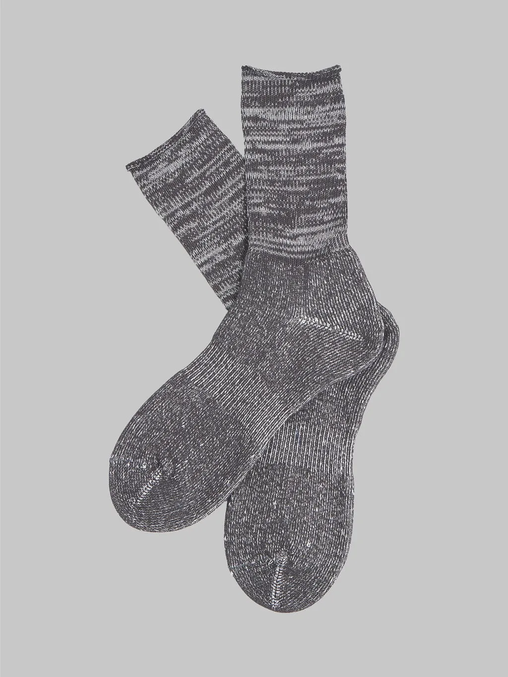 ROTOTO Washi Pile Crew Socks Charcoal