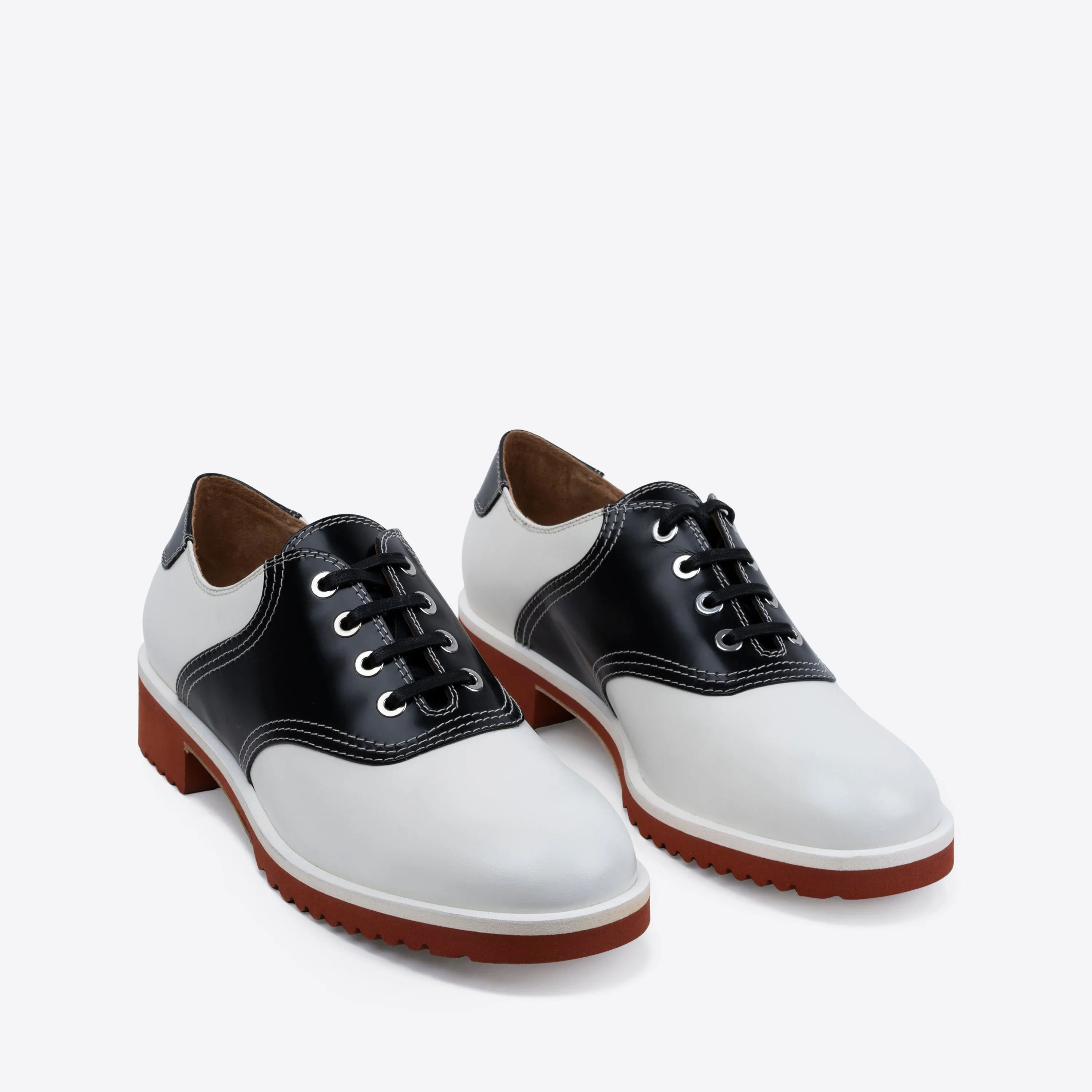 Saddle Shoe Black White