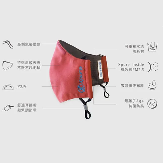 [SALE] XPURE - XP03-001 - Anti-PM2.5 Reusable Mask (Kids) - Pink