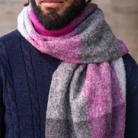 Sample Sale: Alpaca Large Buffalo Check Boucle Scarf