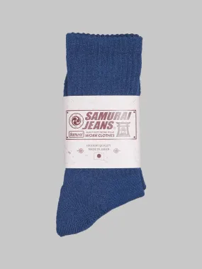 Samurai Jeans SJKS24 Japanese "Washi Paper" Socks Navy