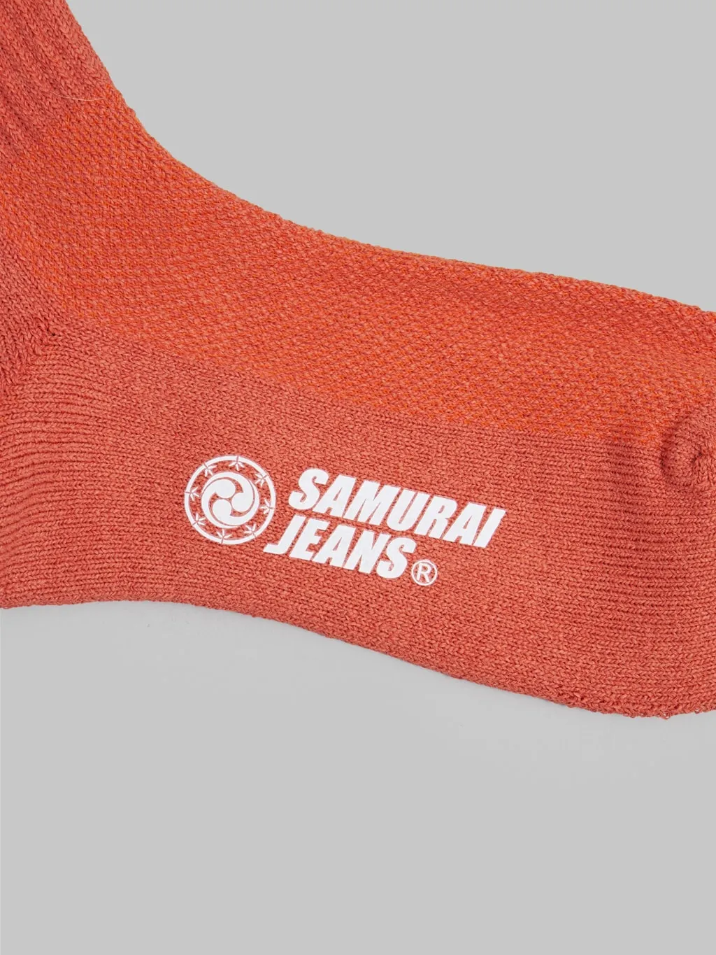 Samurai Jeans SJKS24 Japanese "Washi Paper" Socks Orange