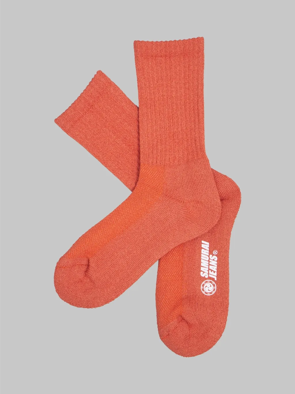 Samurai Jeans SJKS24 Japanese "Washi Paper" Socks Orange