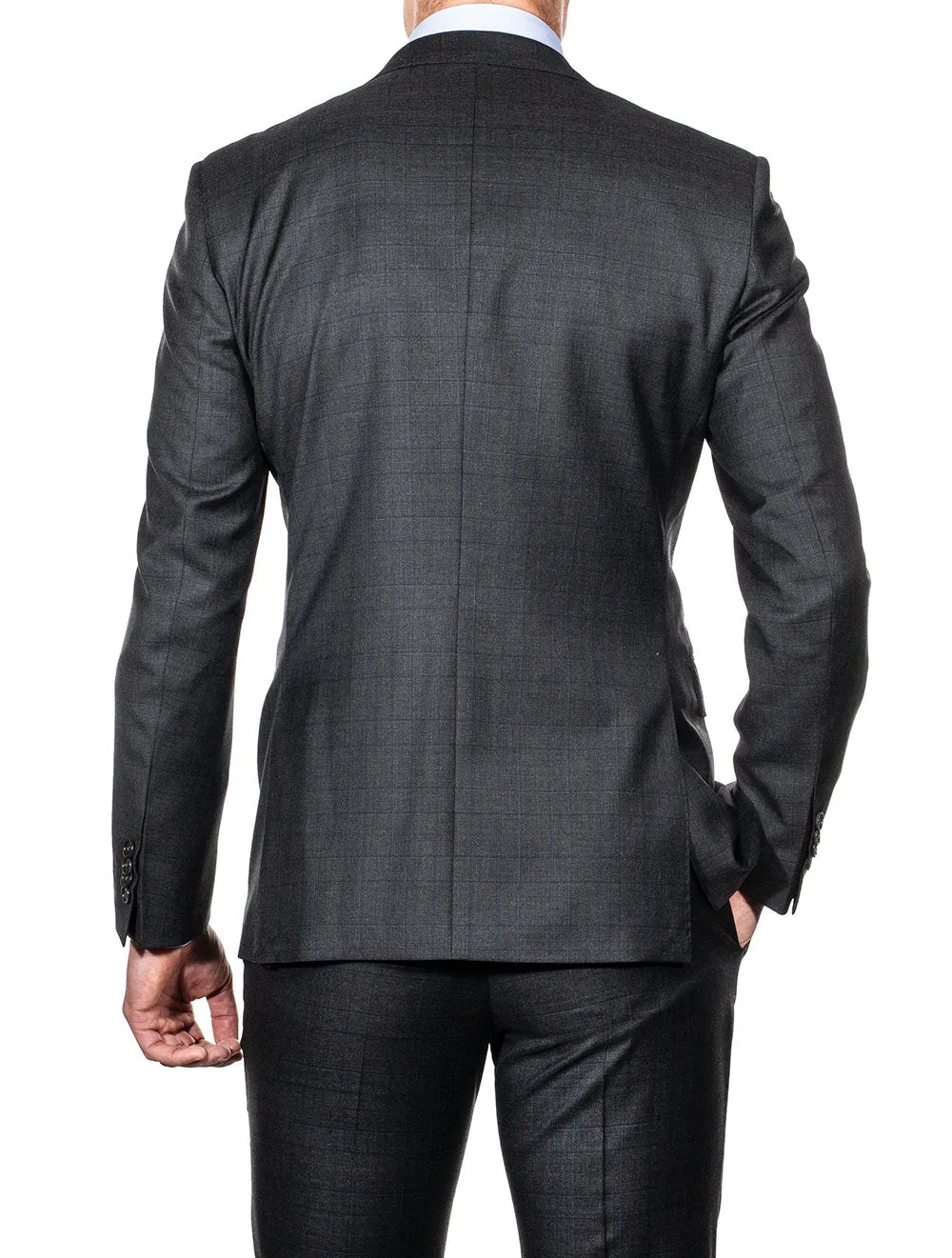 Self Check Grey Suit Navy