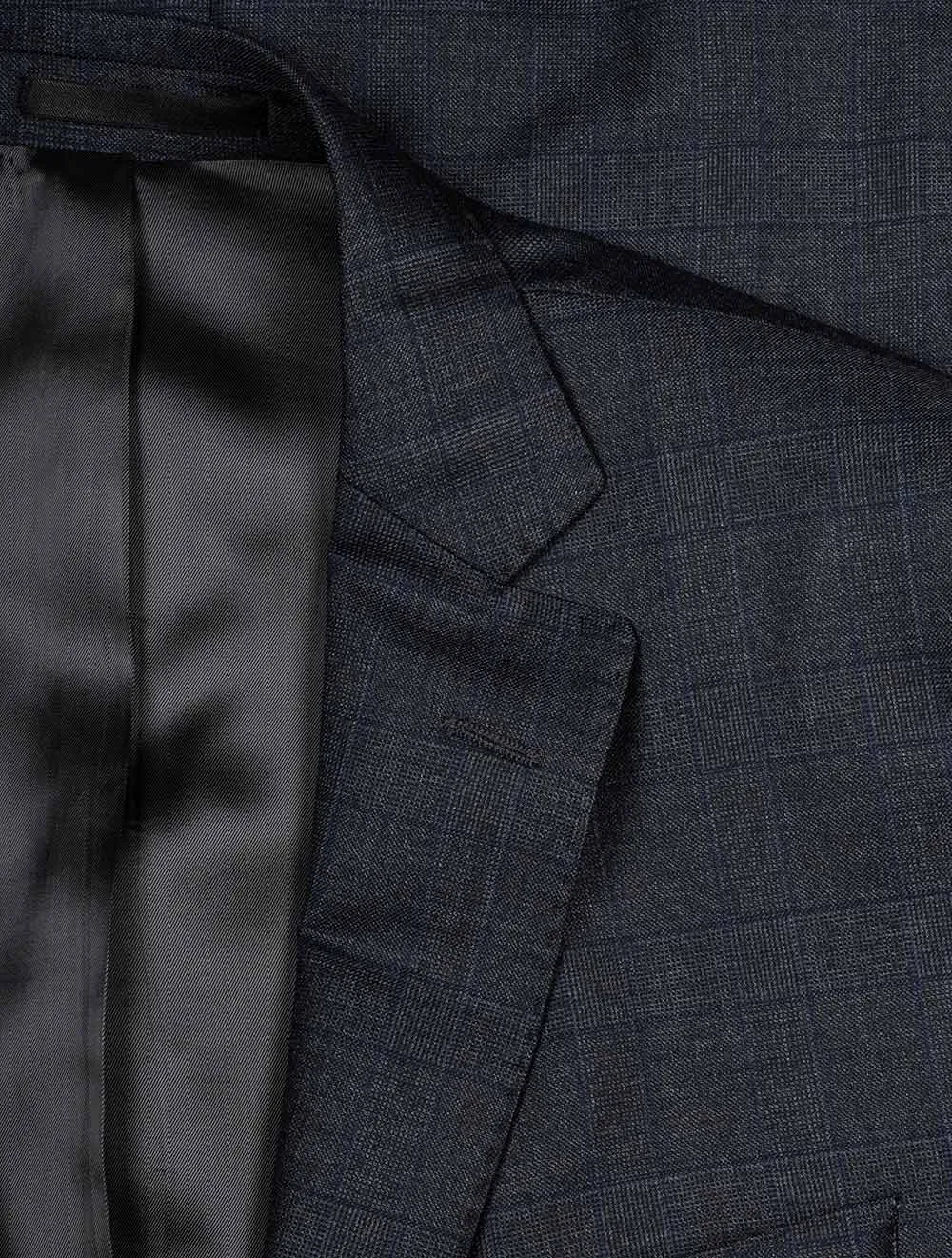 Self Check Grey Suit Navy