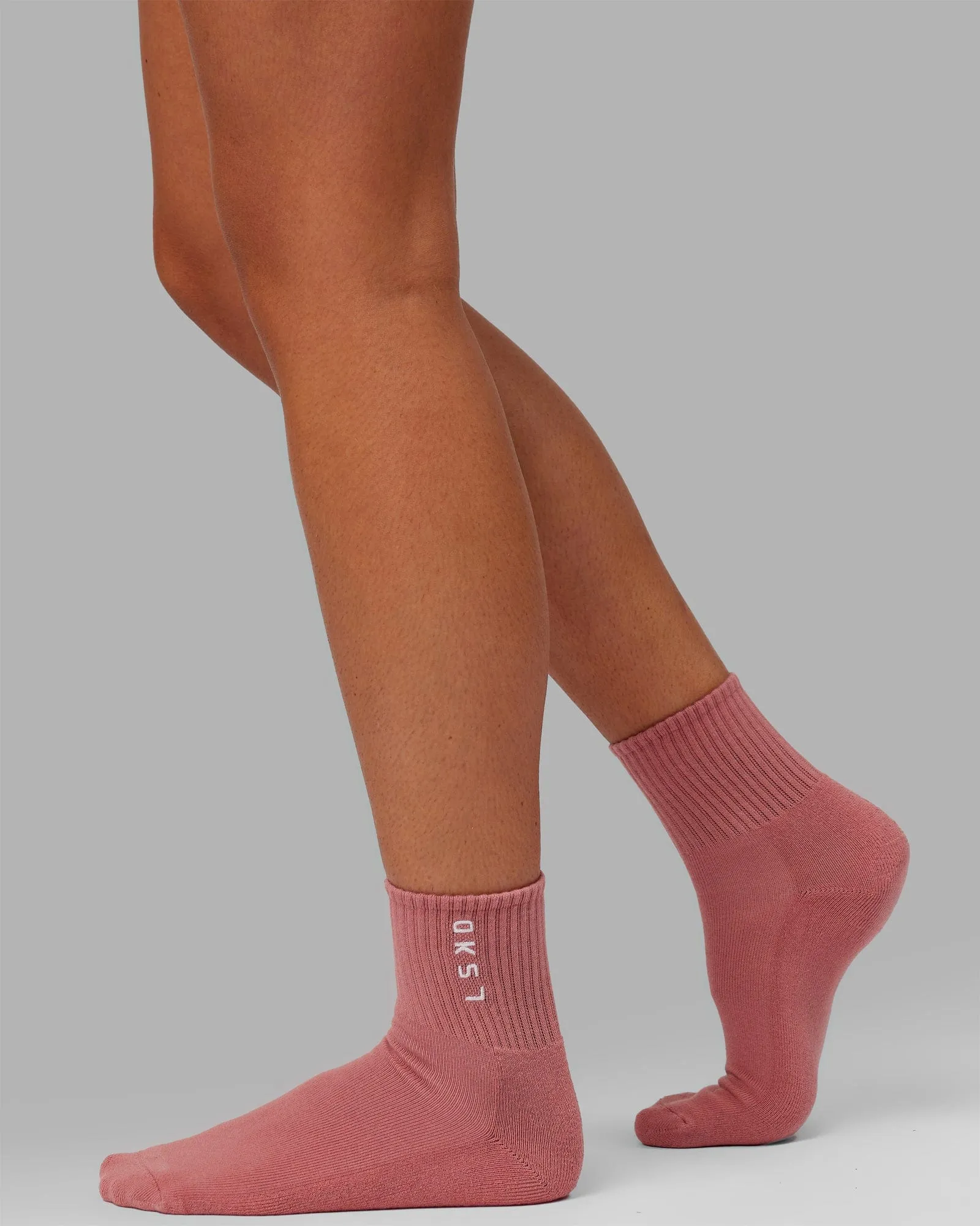 Signal 3 Pack Quarter Socks - Old Rose-Dry Rose-Off White