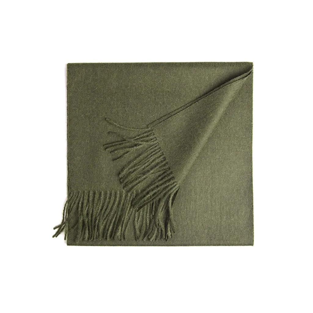 Signature Baby Alpaca Scarf in Olive