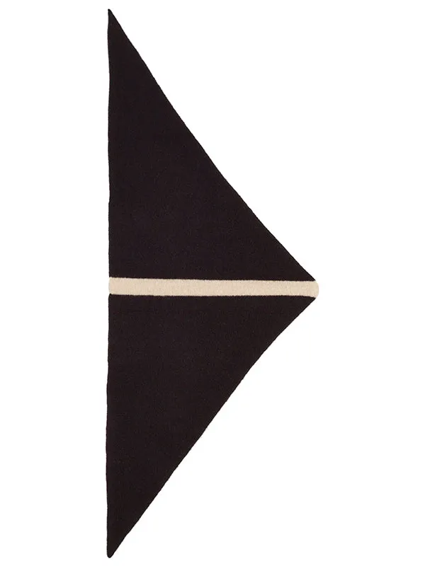 Single Stripe Triangle Neckerchief Black & Turmeric