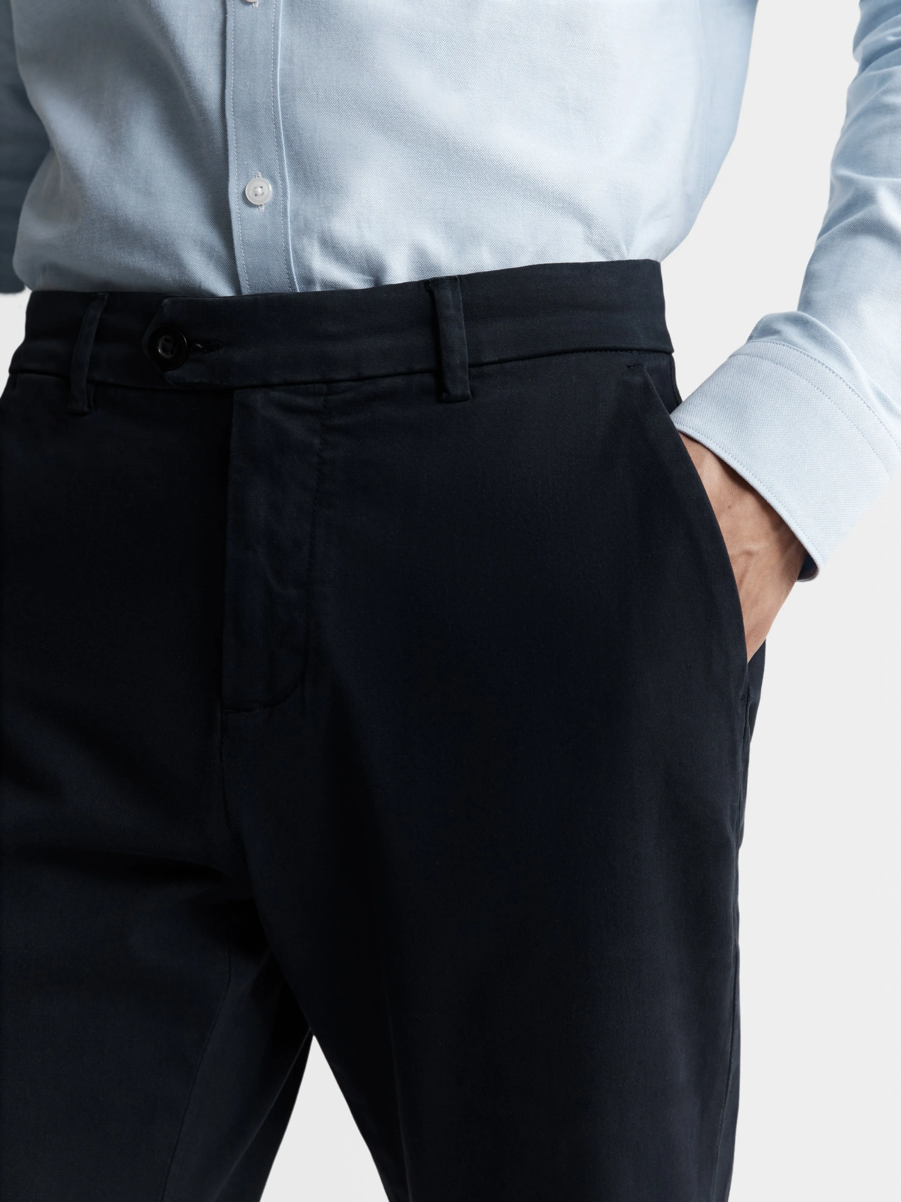 Slim Fit Navy Blue Chinos