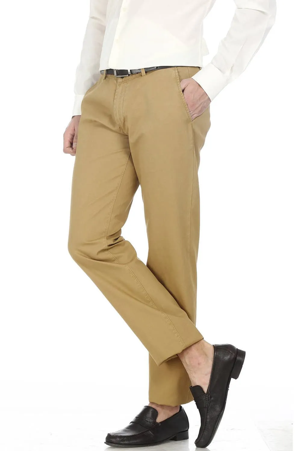 Slim Fit Weave Ribbed Trousers