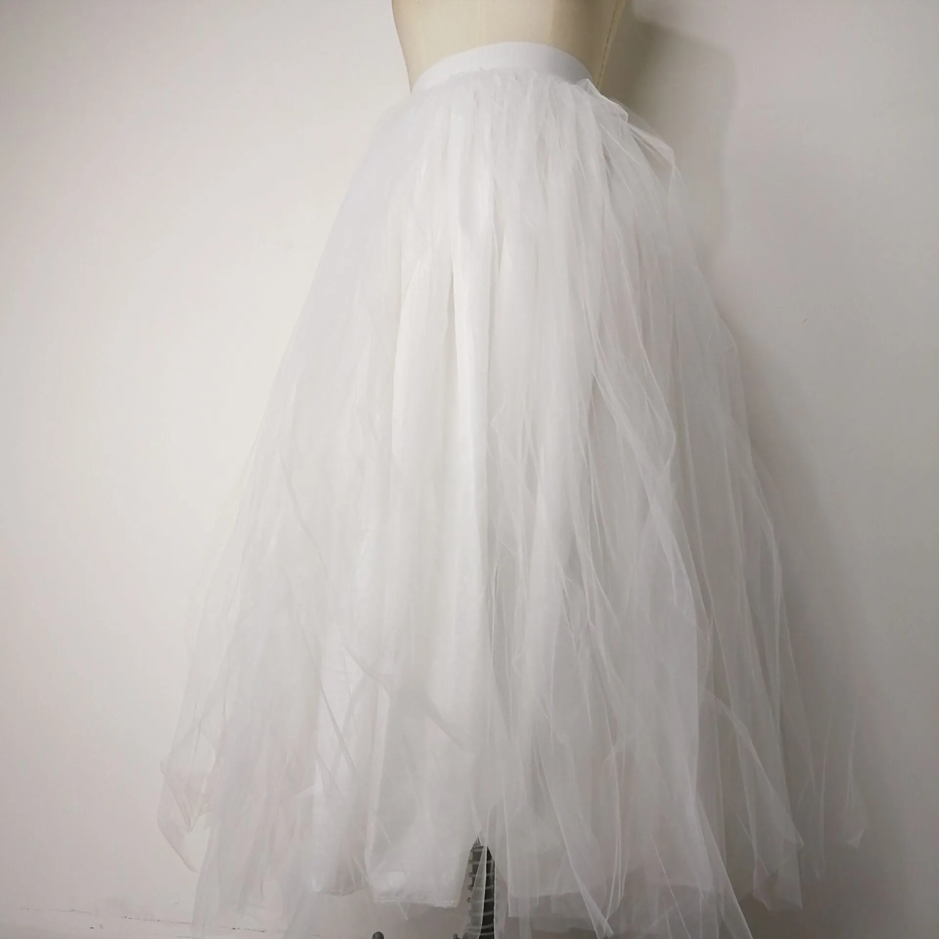 Slit Tulle Tutu Mesh Long Skirts