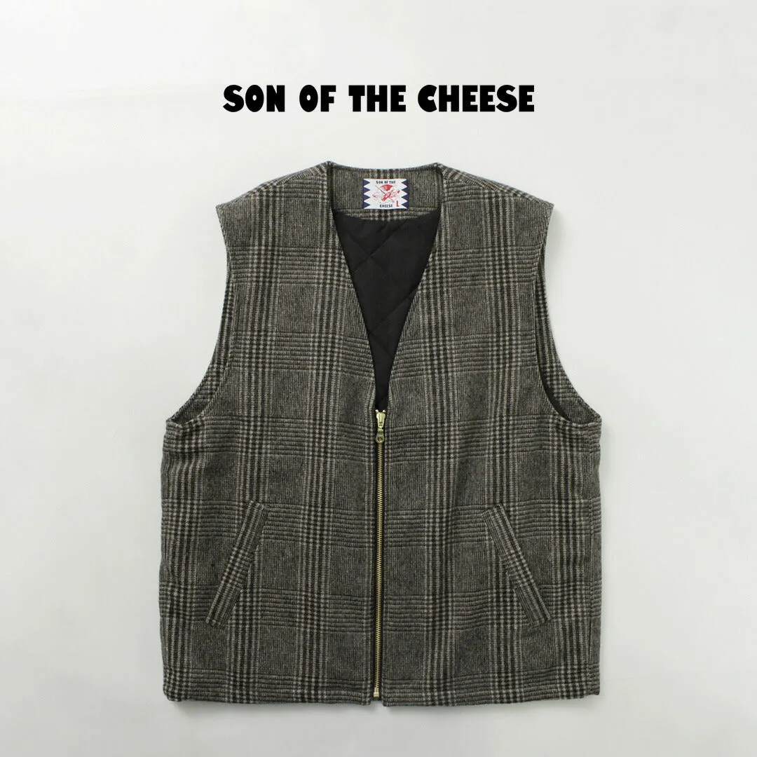 SON OF THE CHEESE / Check Wool Vest