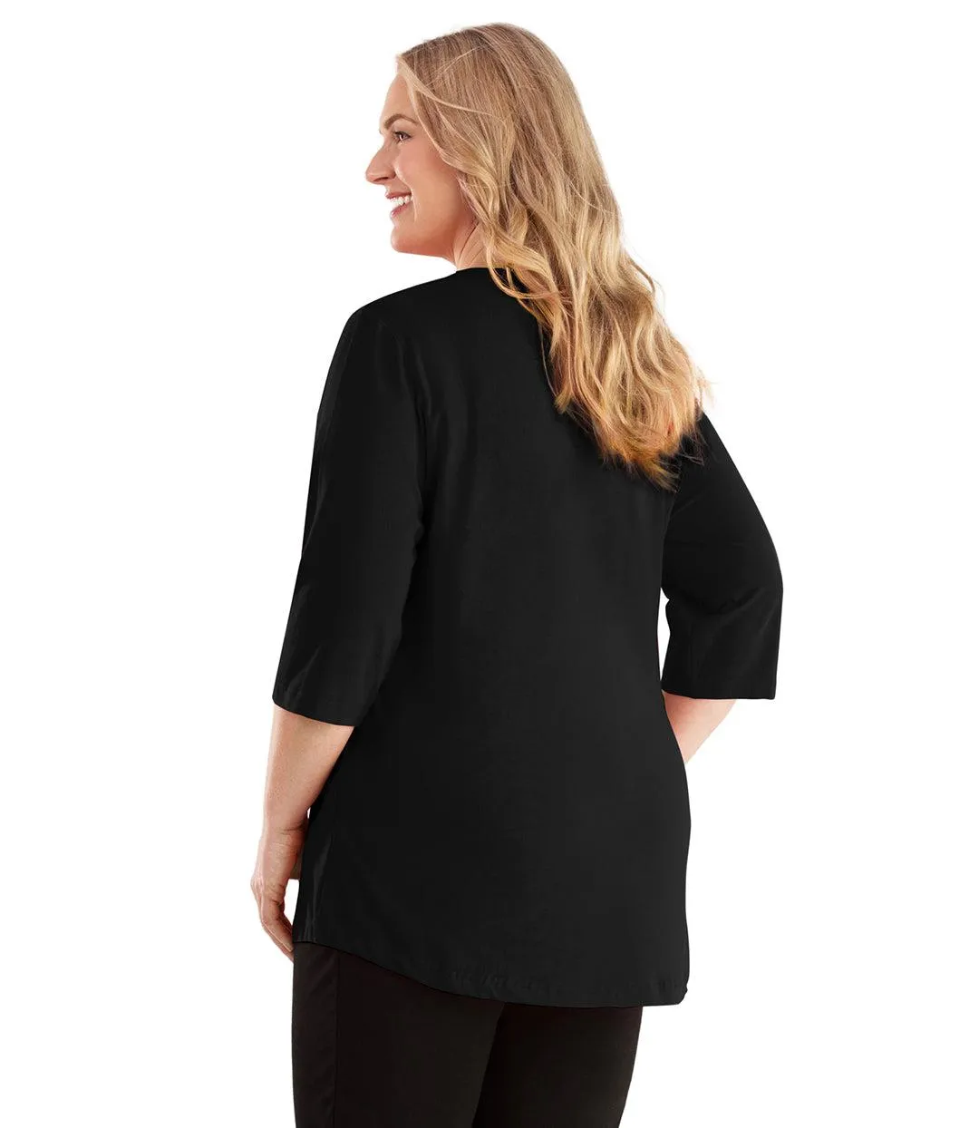 Stretch Naturals Vee Neck Top - FINAL SALE