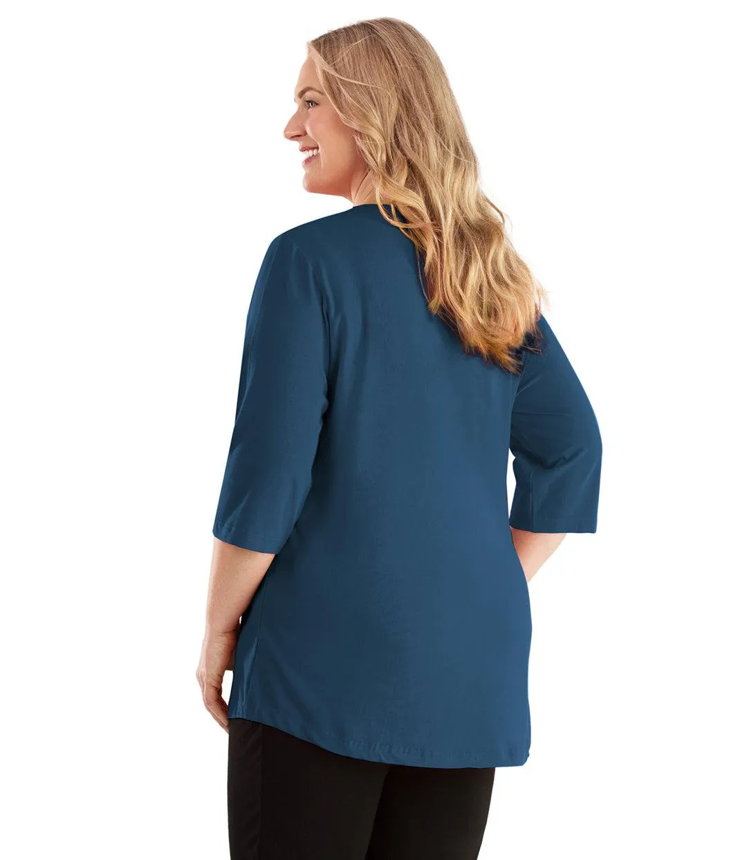 Stretch Naturals Vee Neck Top - FINAL SALE