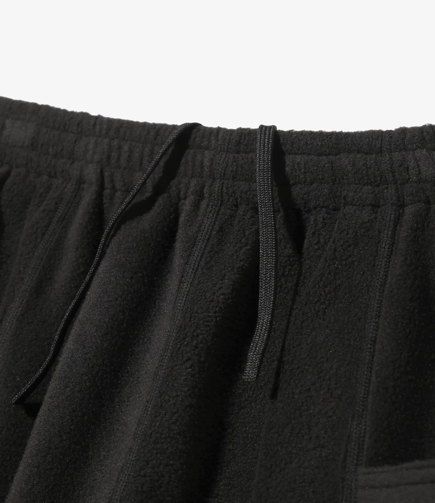 String Centre Seam Pant – Black Poly Fleece