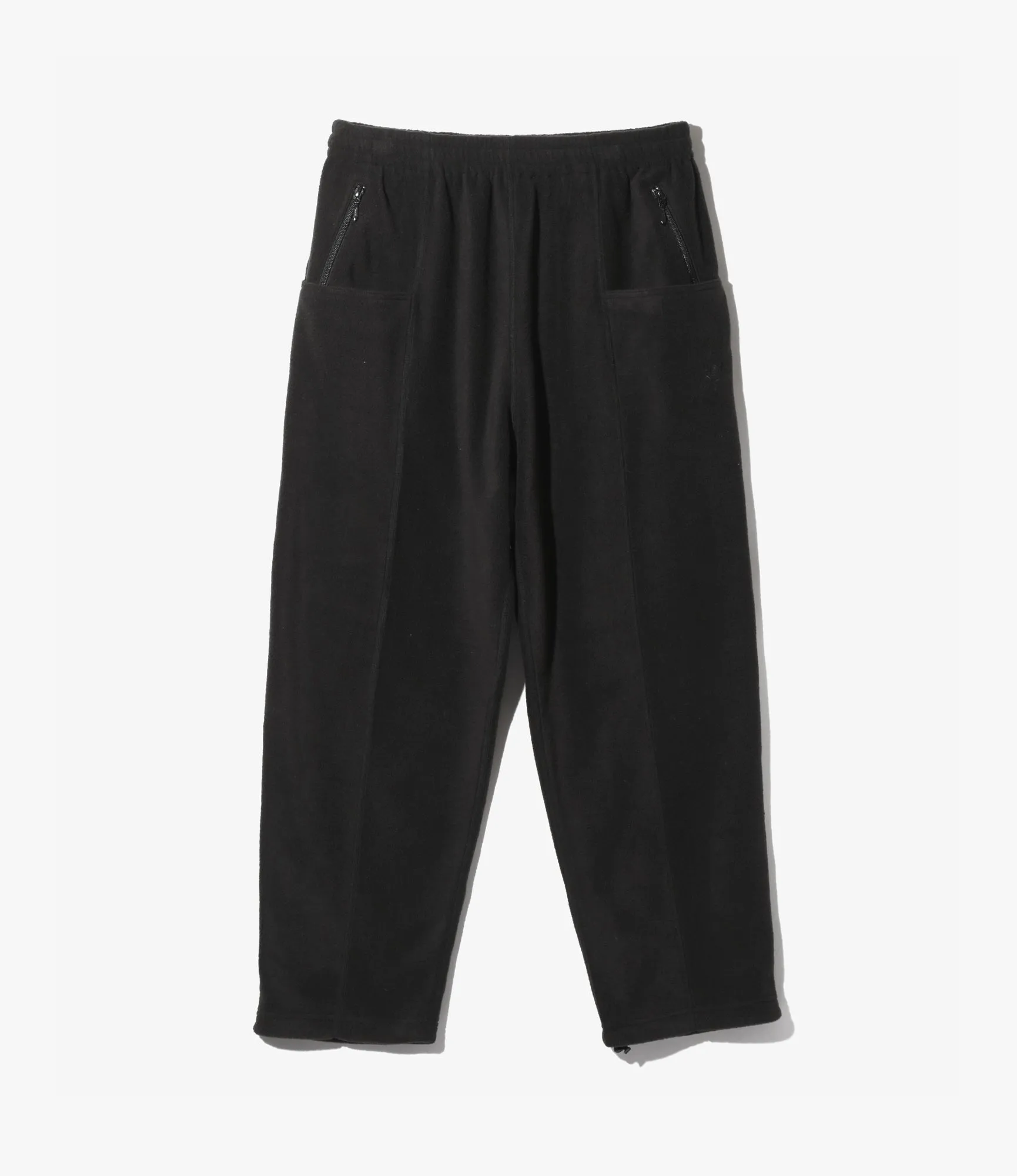 String Centre Seam Pant – Black Poly Fleece