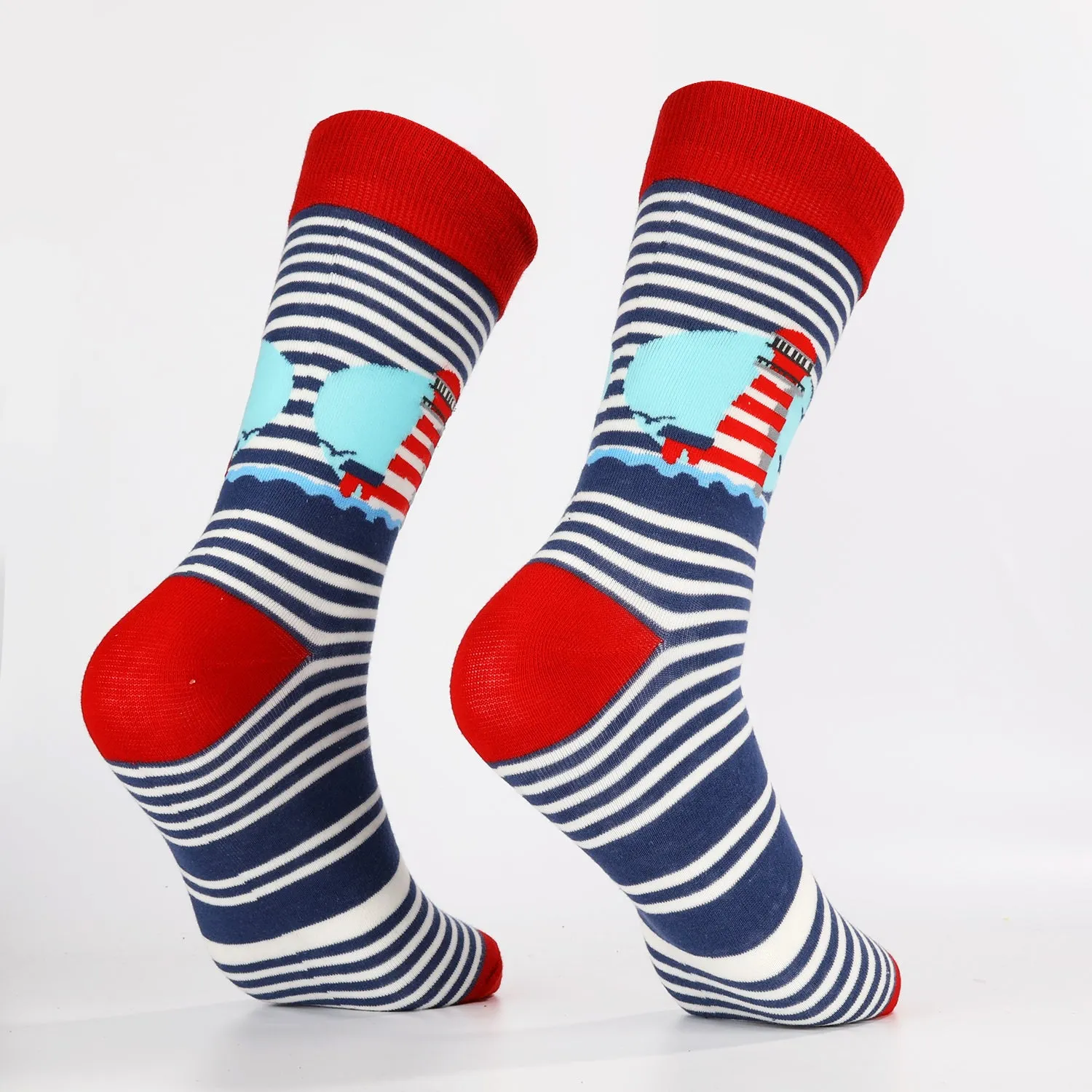 Striped Lighthouse Socks