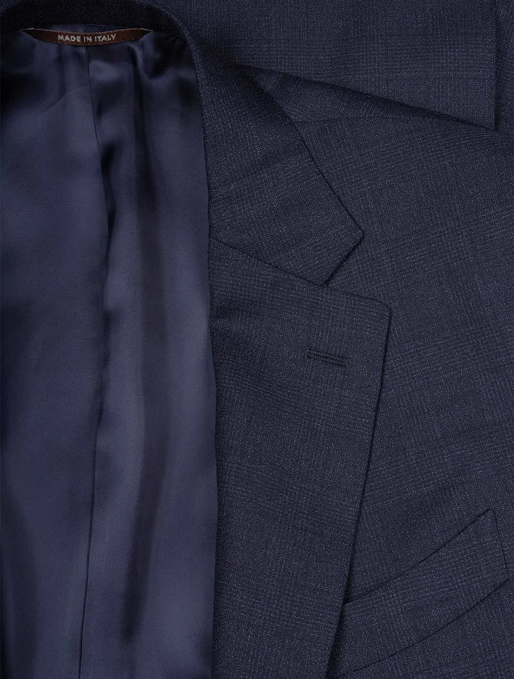 Subtle Check Suit Navy