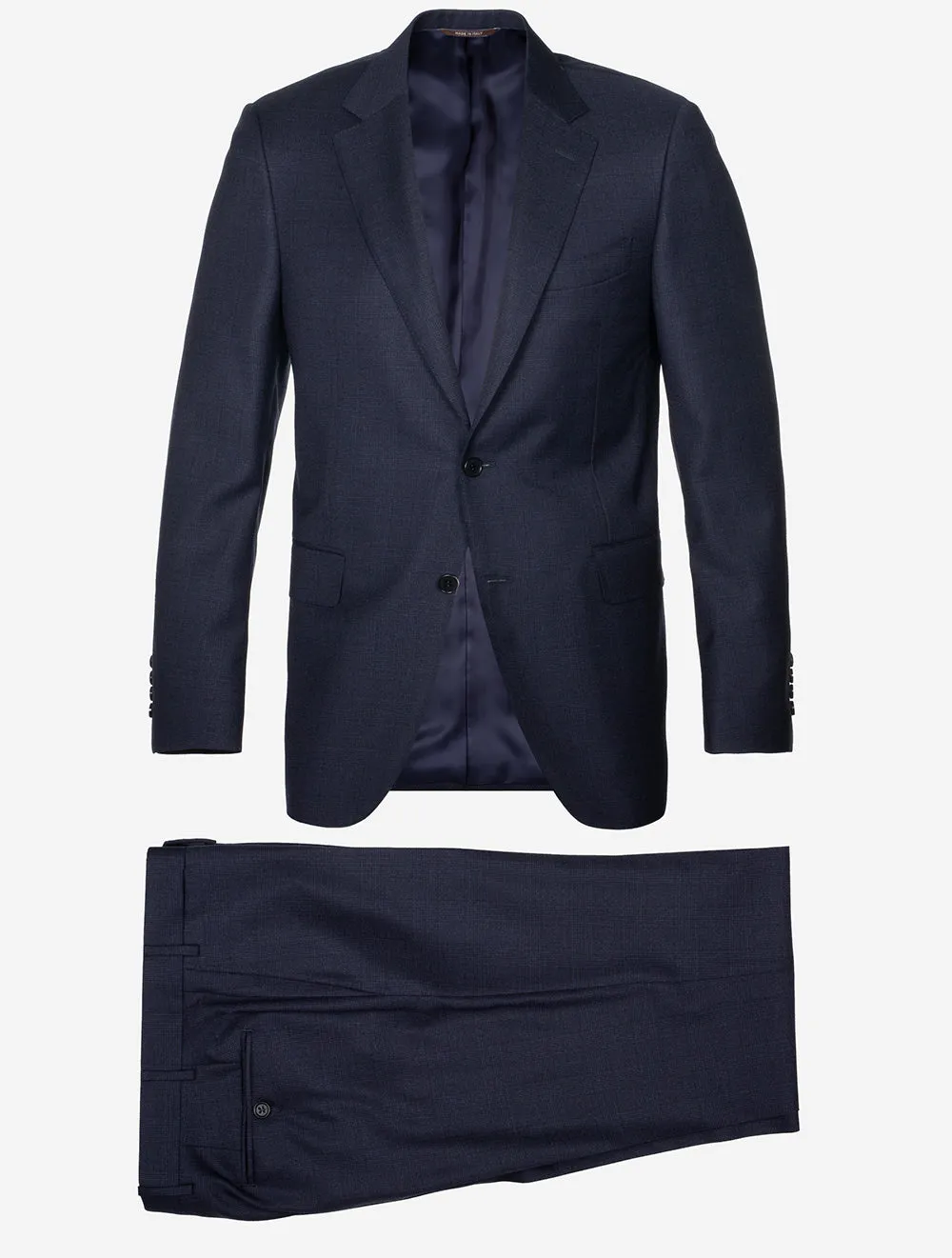 Subtle Check Suit Navy