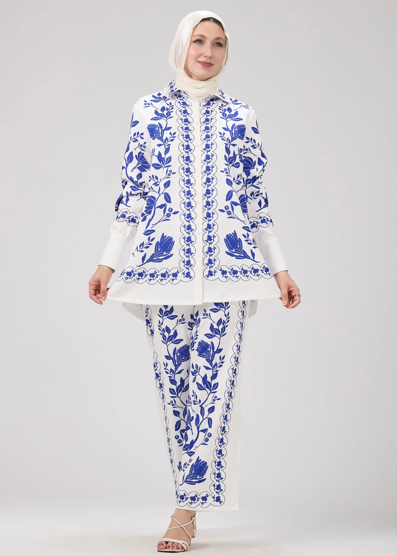 Suha Azul Elegance Printed Two-Piece Set