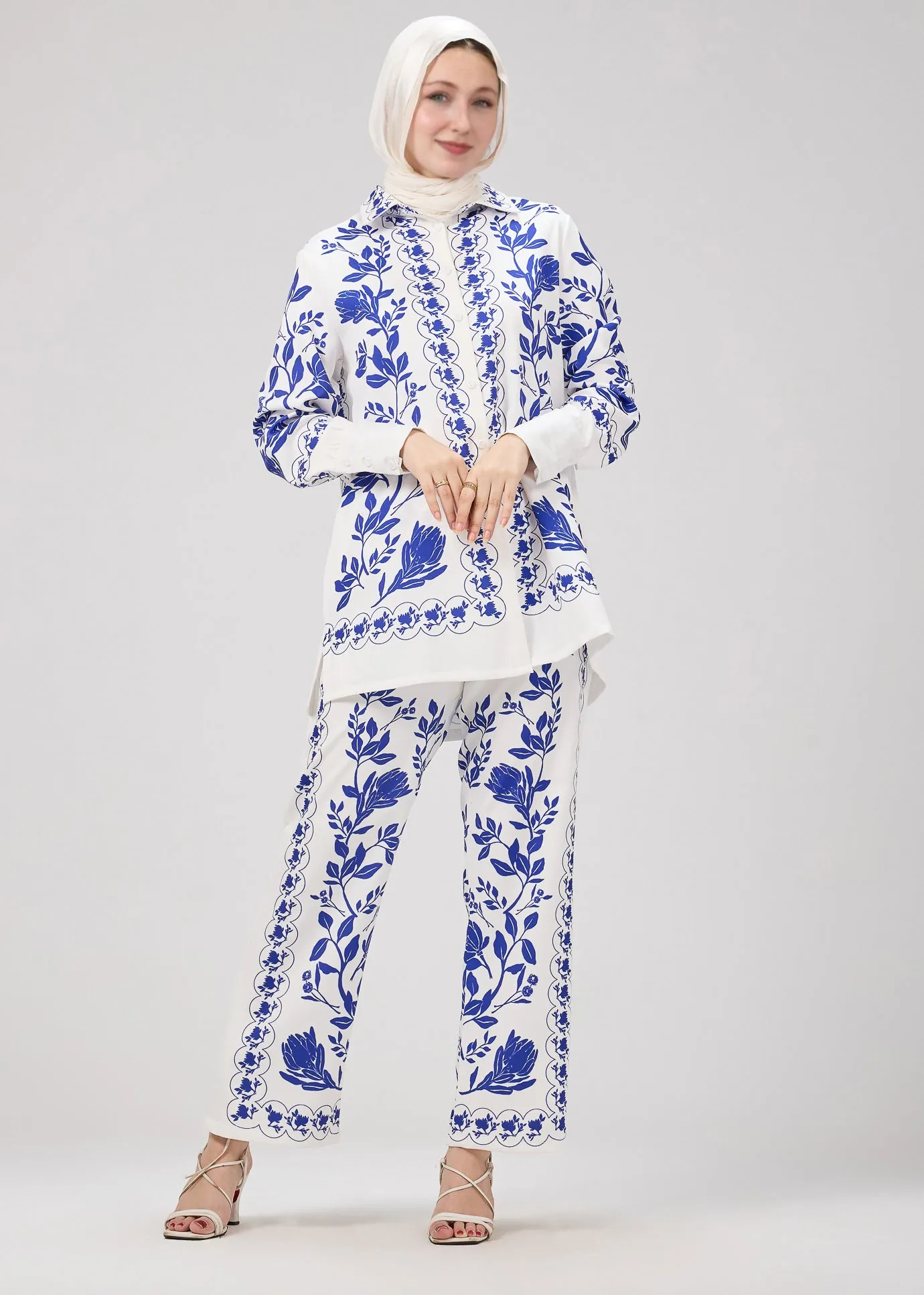 Suha Azul Elegance Printed Two-Piece Set