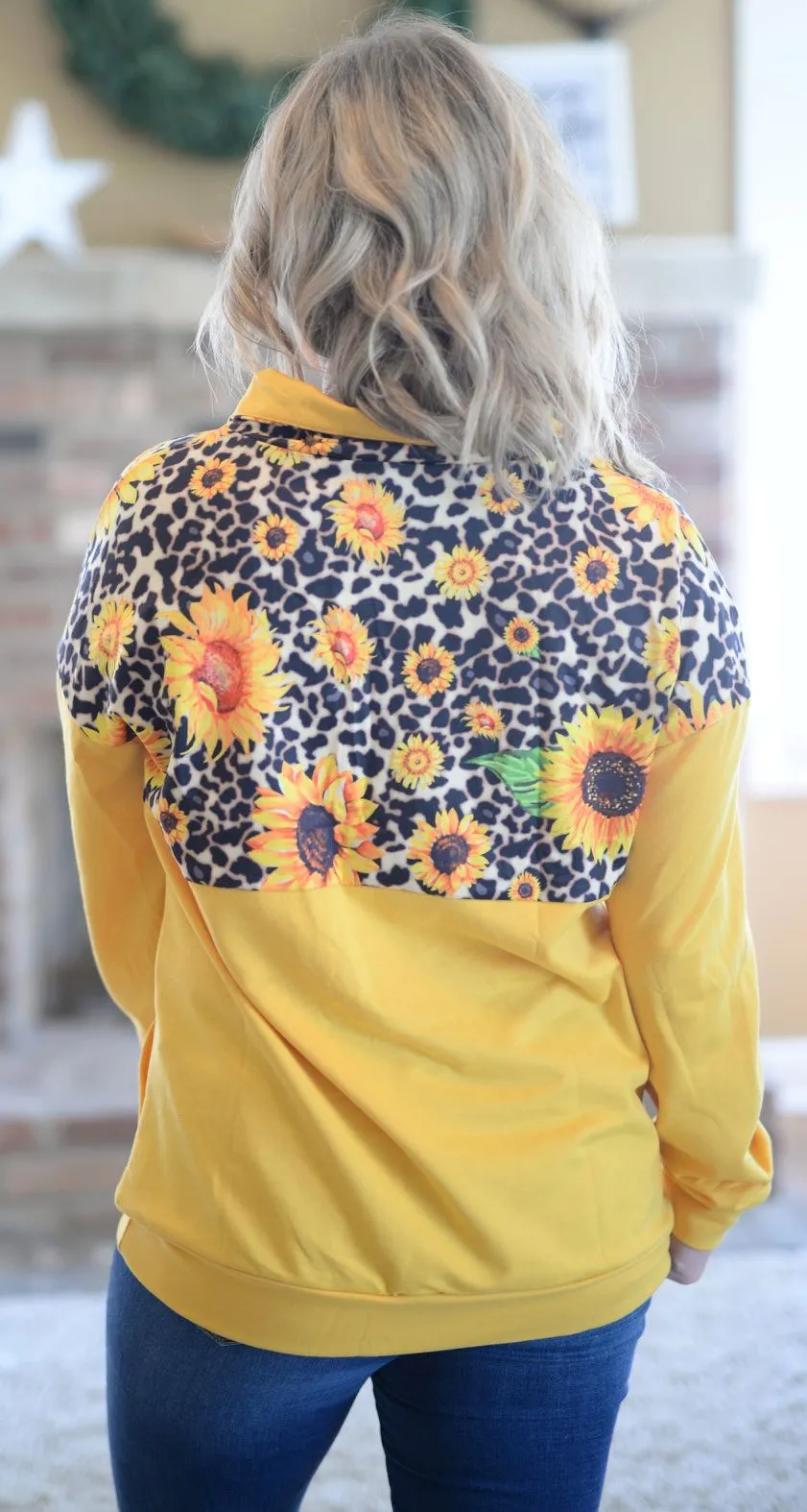 Sunflower Zip Up Pullover