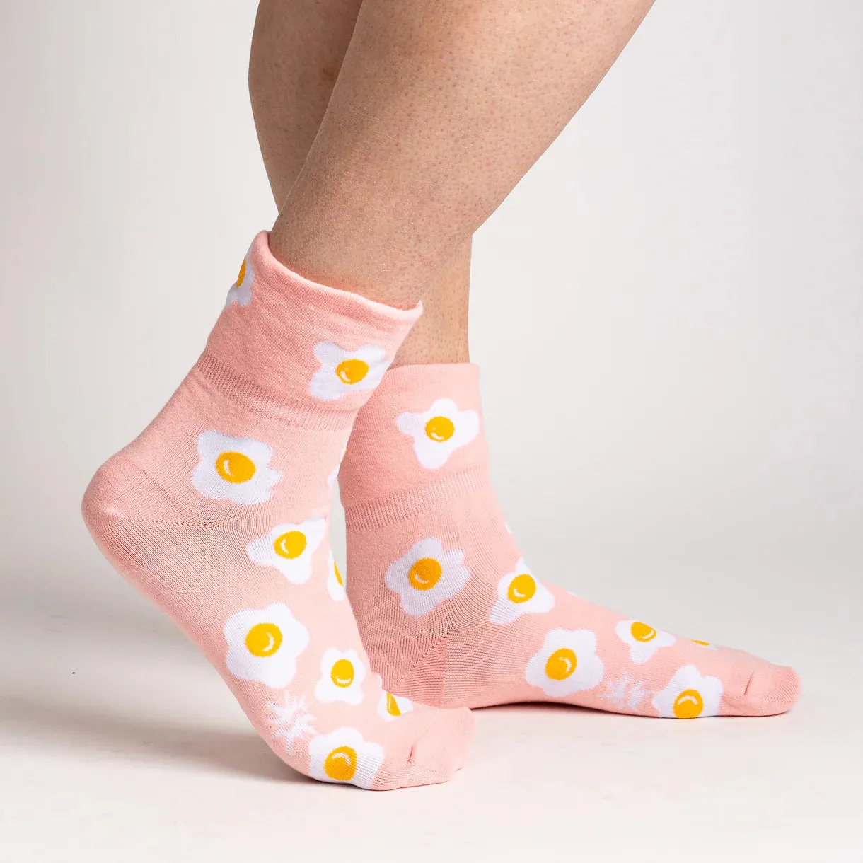 Sunny Side up Women's Crew Turn Cuff Socks