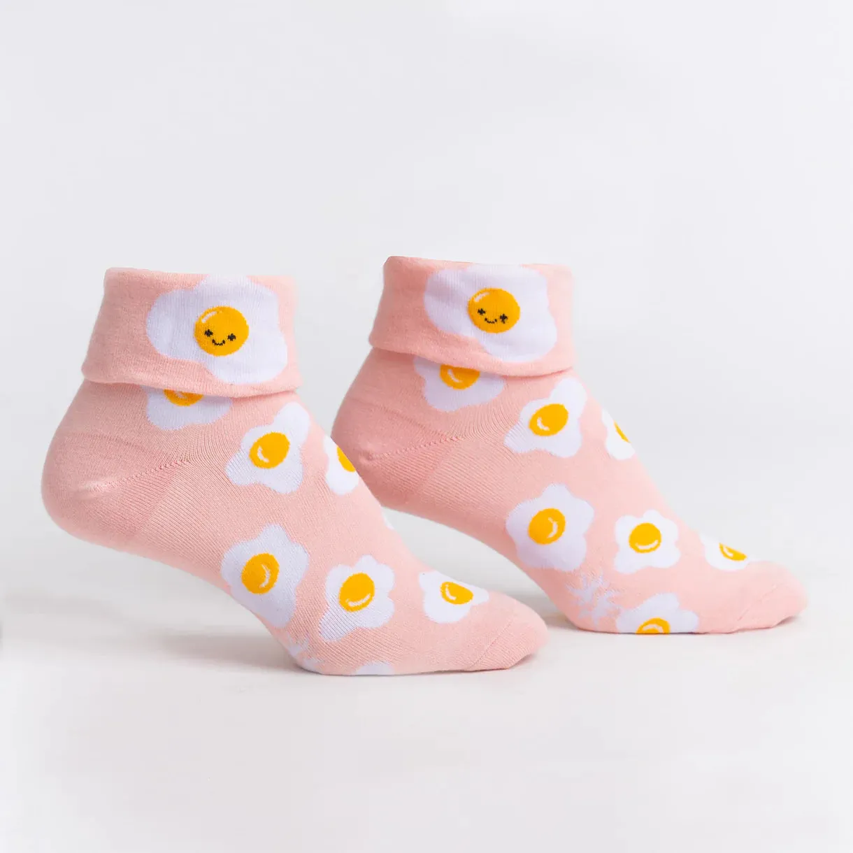 Sunny Side up Women's Crew Turn Cuff Socks