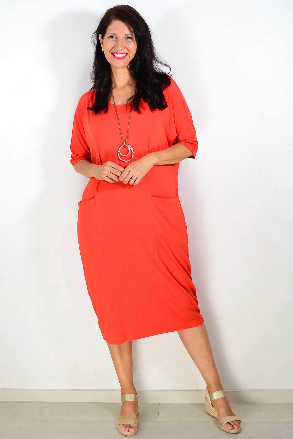 Tangerine Bamboo Tunic Dress