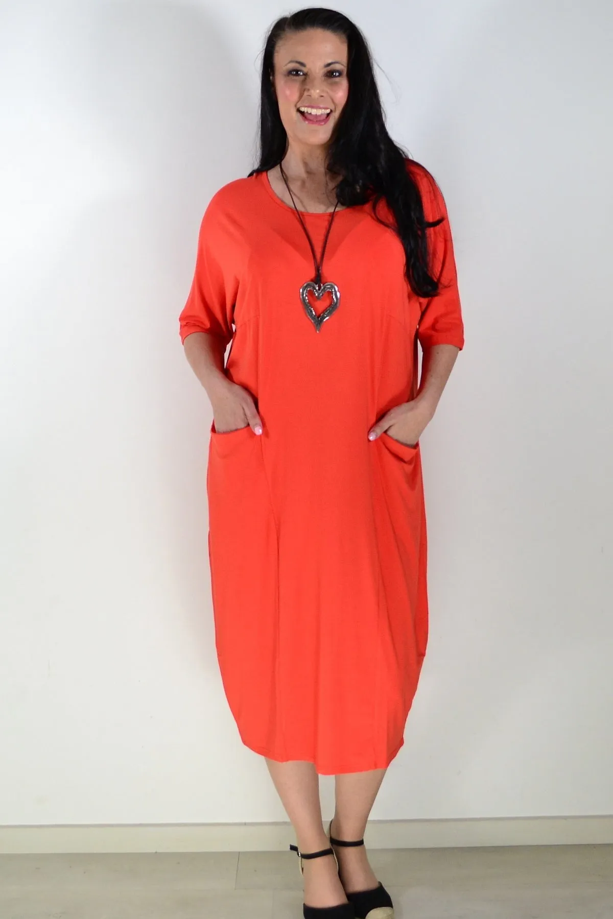 Tangerine Bamboo Tunic Dress