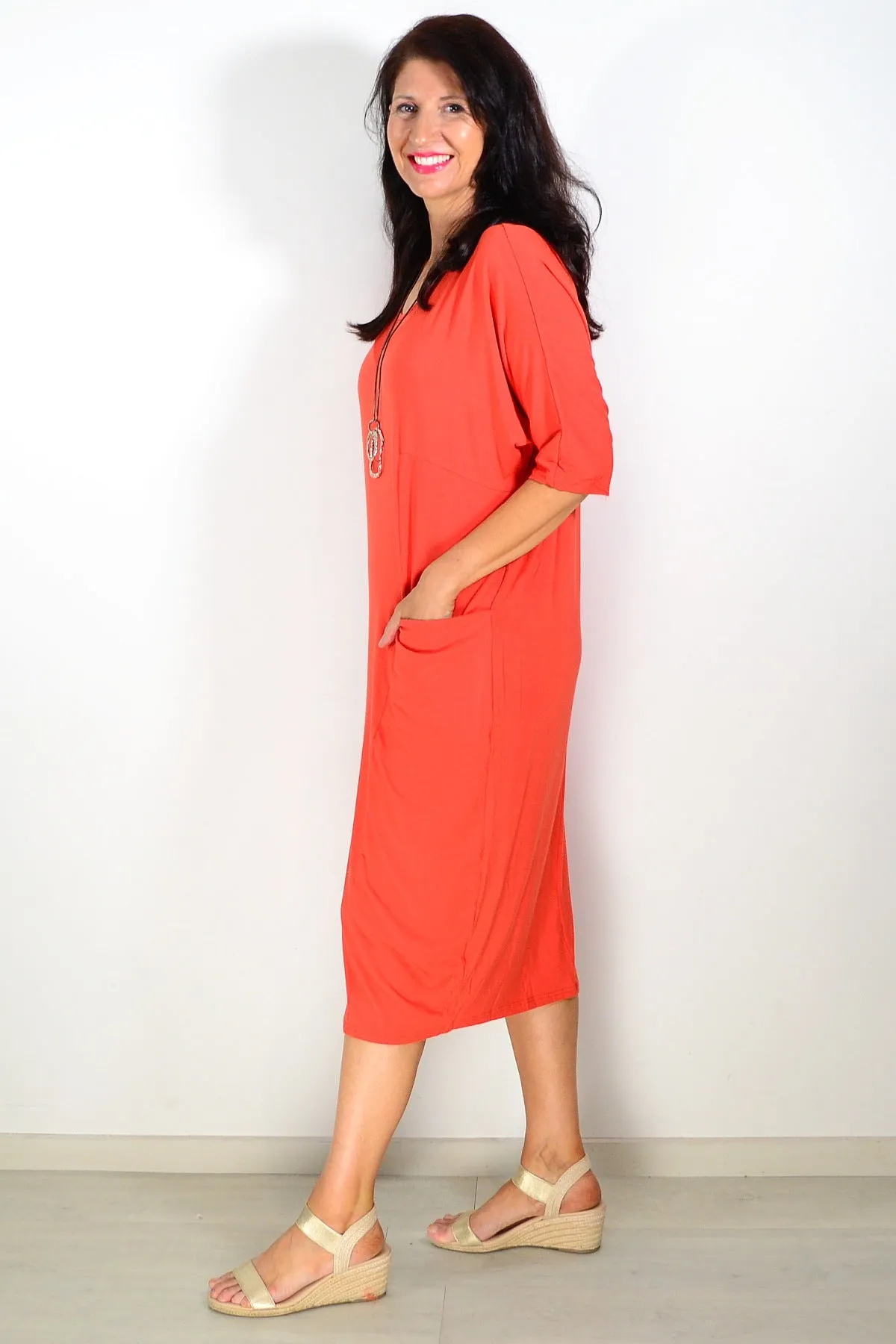 Tangerine Bamboo Tunic Dress