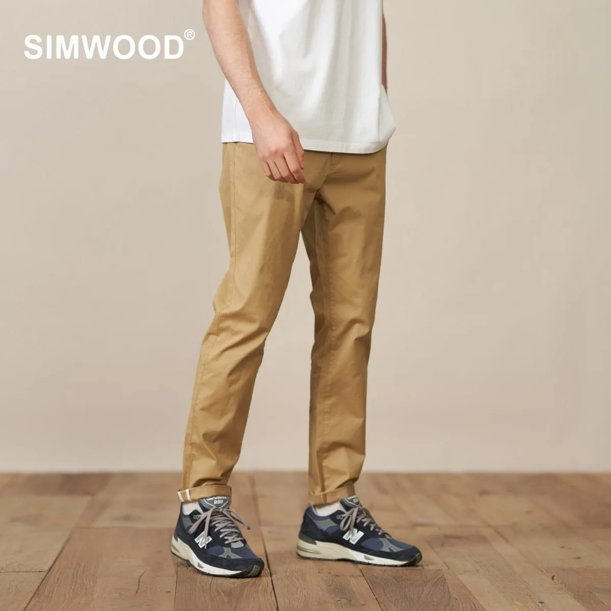 Tapered Pants Men Basic Chinos