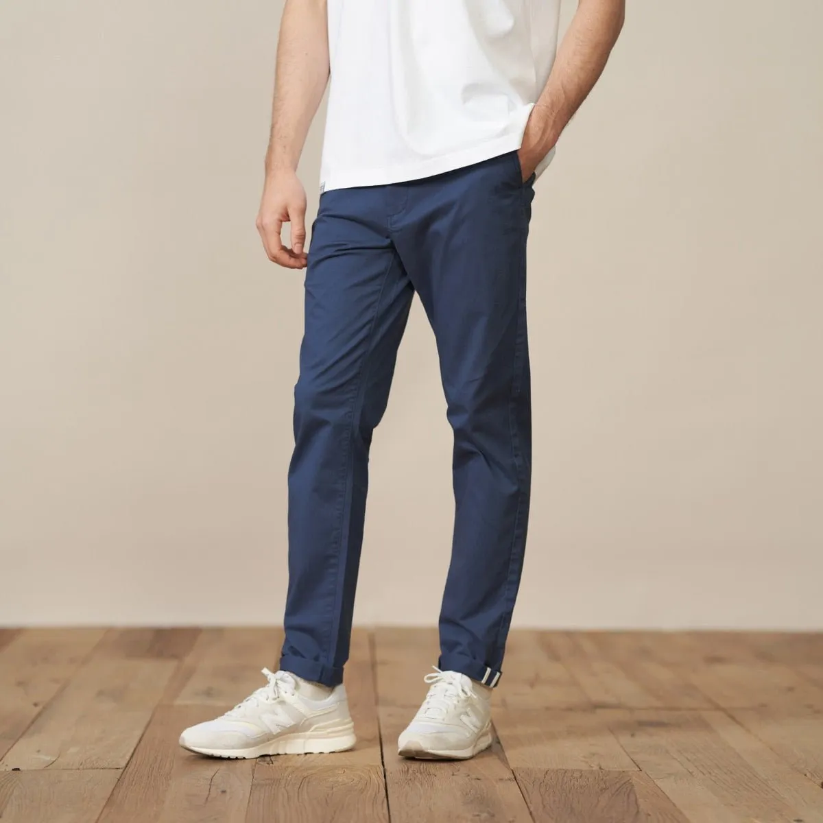 Tapered Pants Men Basic Chinos