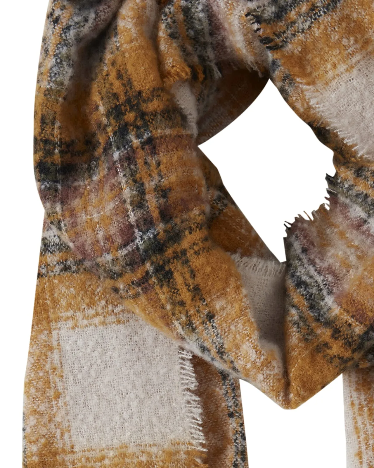 The Cala Scarf - Orange Plaid