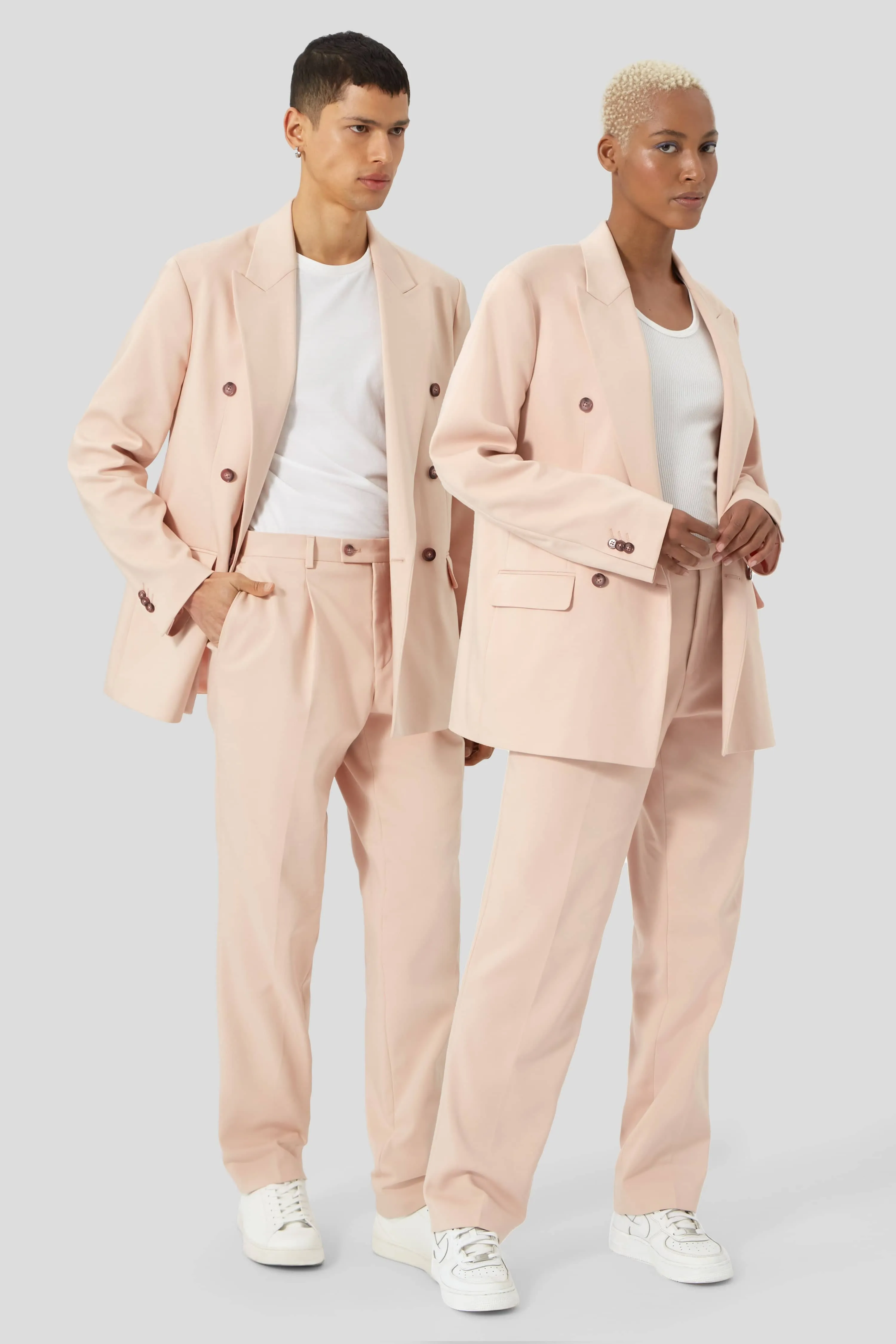 Valle Oversized Pink Cotton Trousers - ARCHIVE