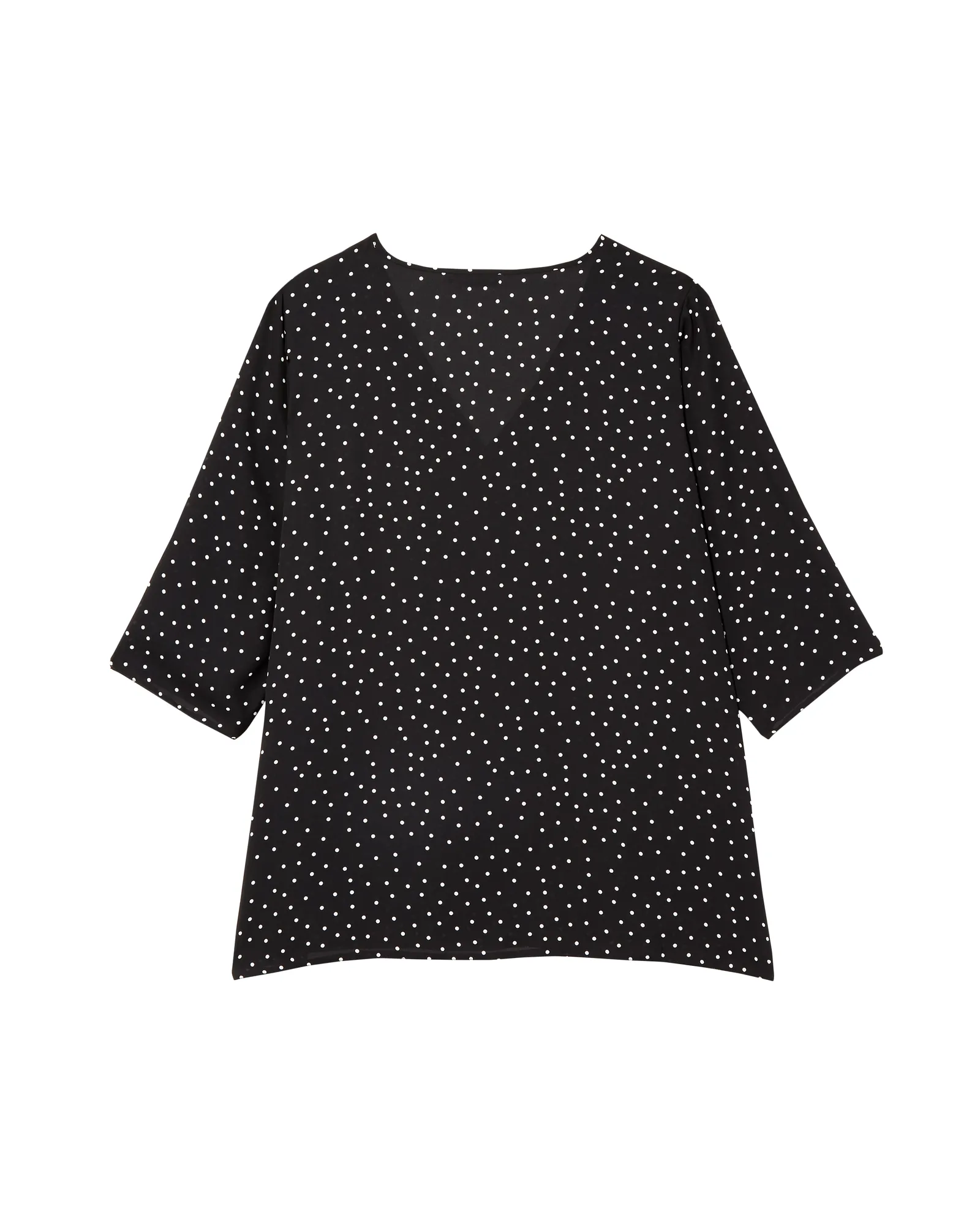 Veronica Faux Wrap Top | Black / White