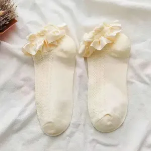 Vintage Inspired Lolita Socks | Frilly Ankle Socks for Mary Jane Shoes