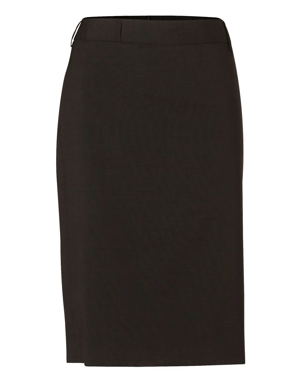 Winning Spirit Women's Wool Stretch Mid Length Lined Pencil Skirt (M9470)