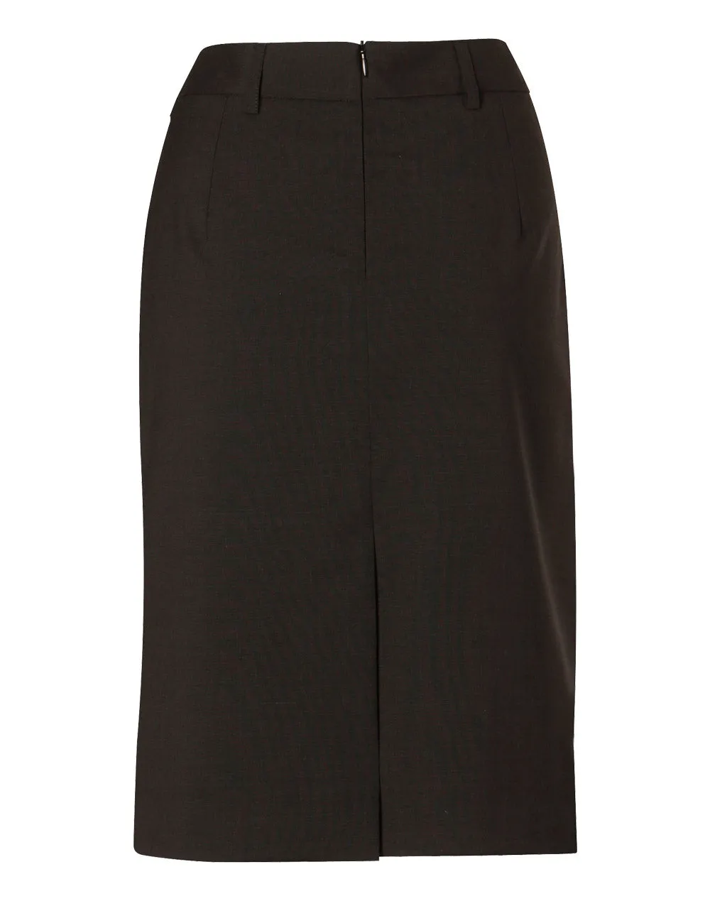 Winning Spirit Women's Wool Stretch Mid Length Lined Pencil Skirt (M9470)