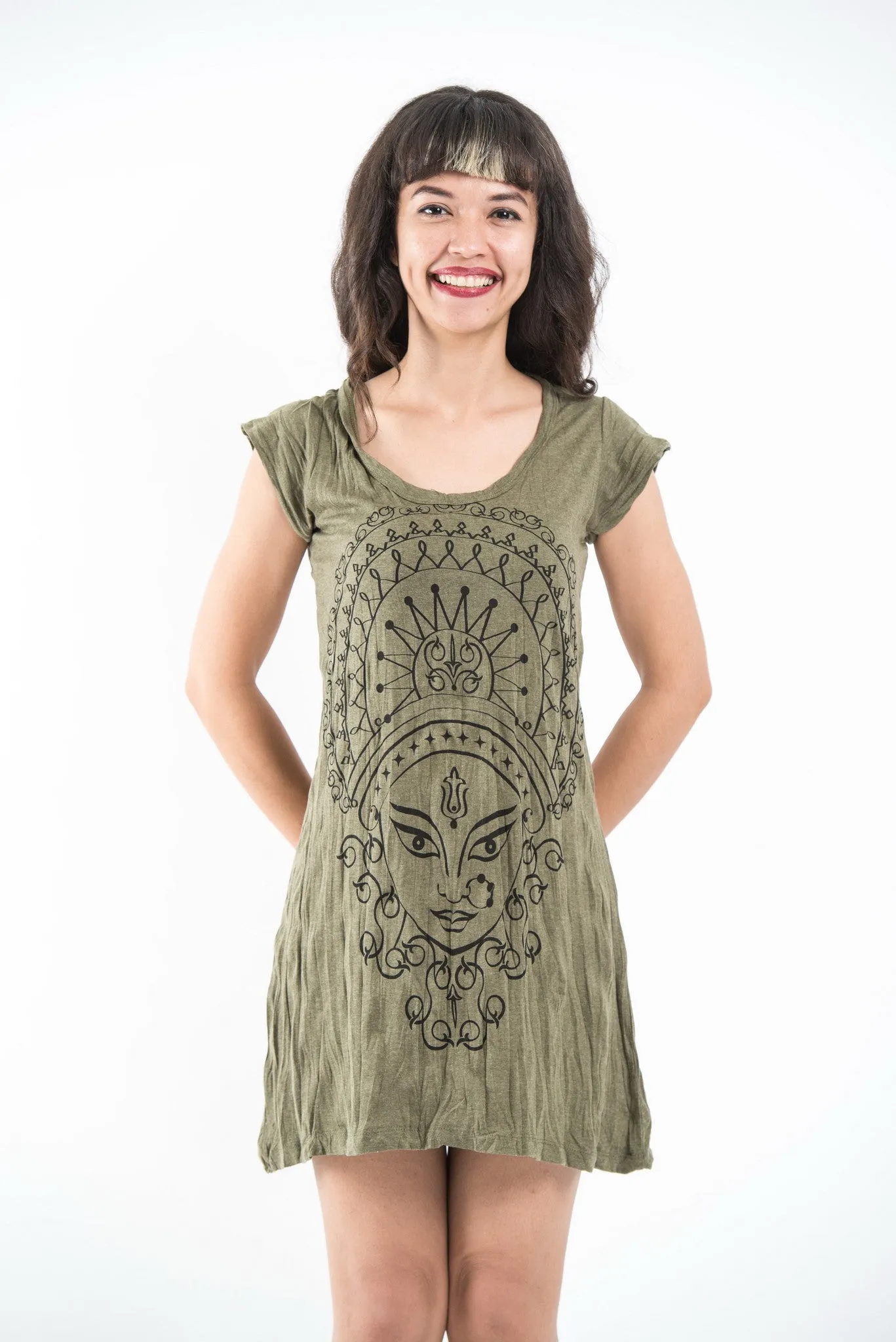 Womens Durga Dress in Green