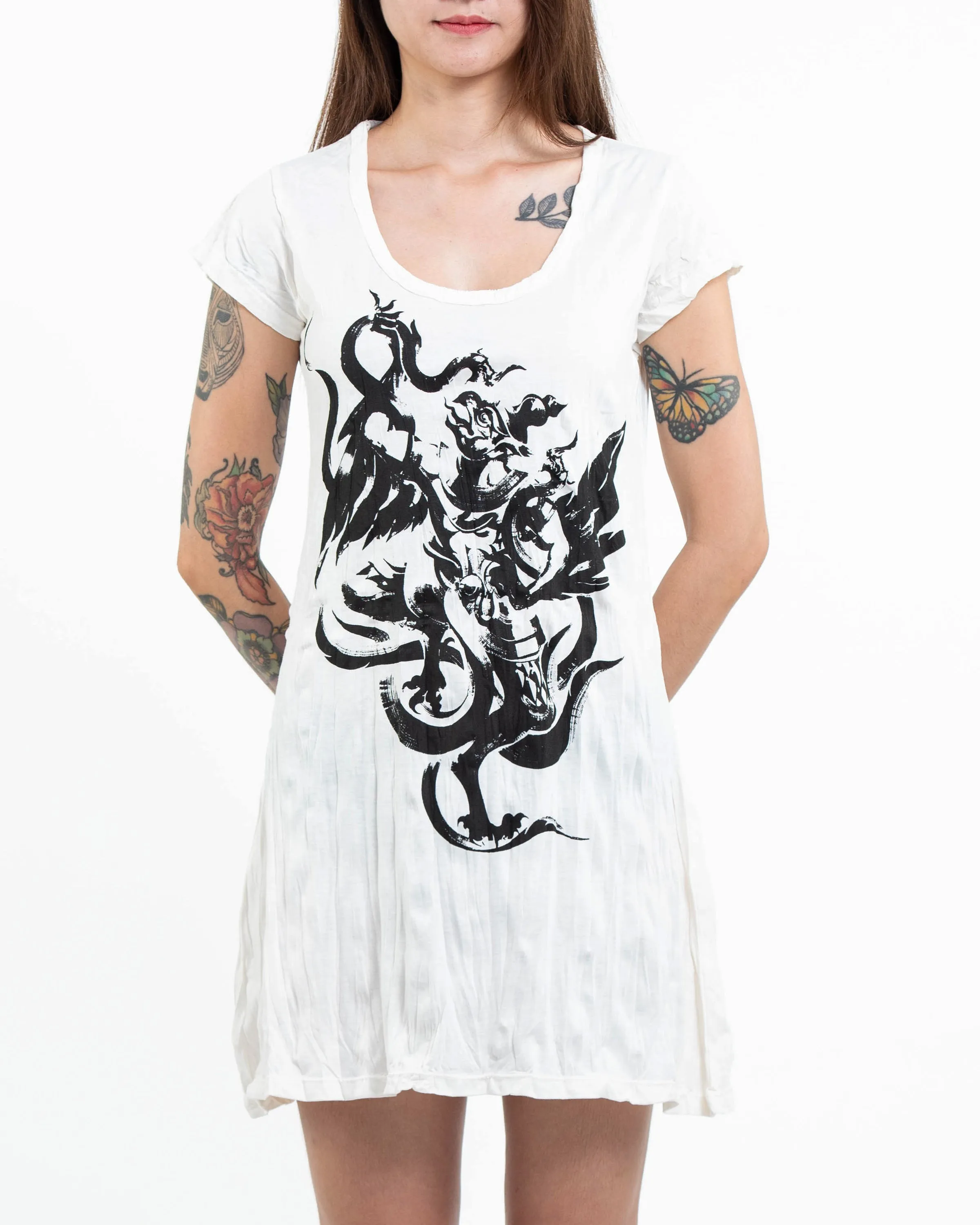 Womens Garuda Dress in White