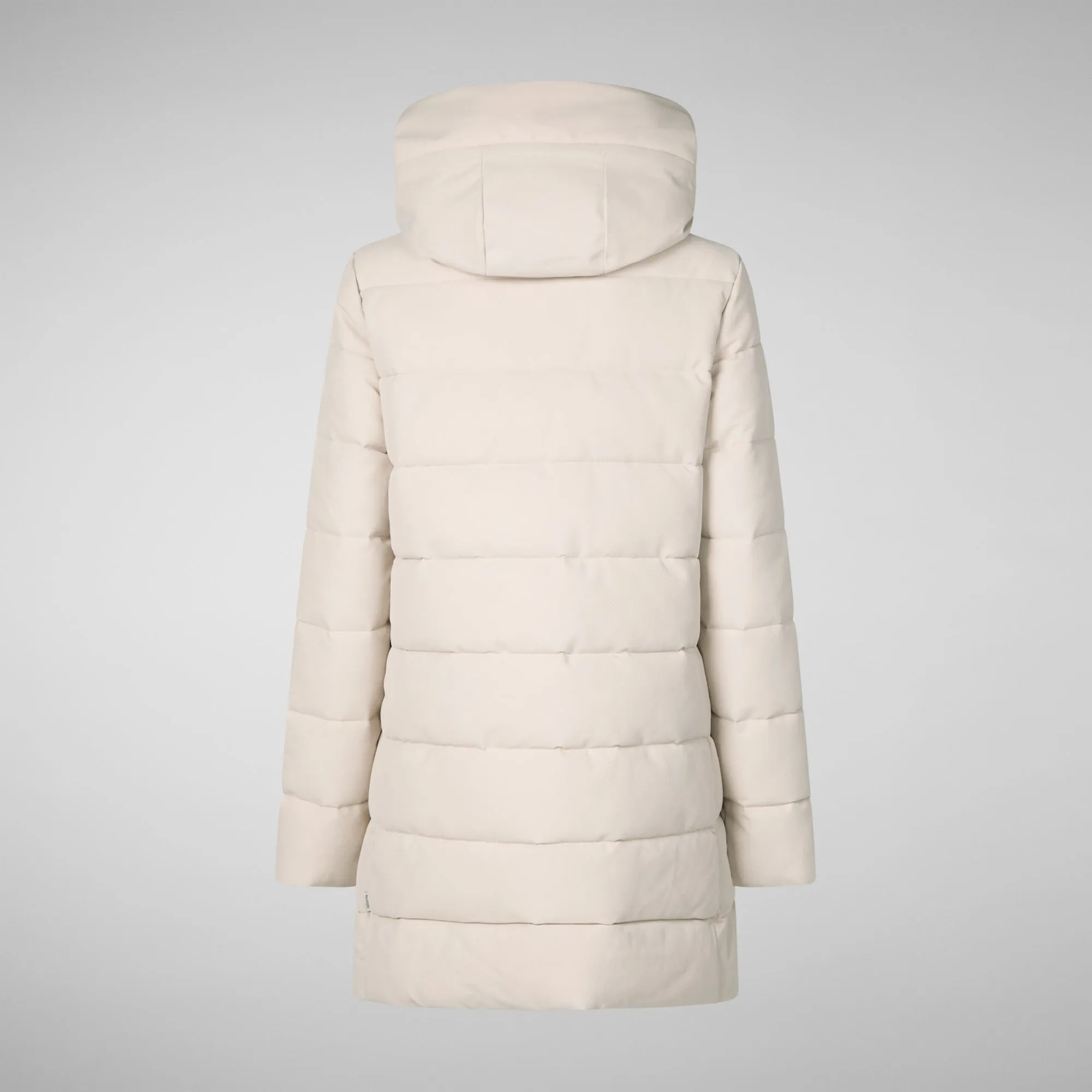 Women's Hooded Animal free Puffer Coat Tatiana in Shore Beige