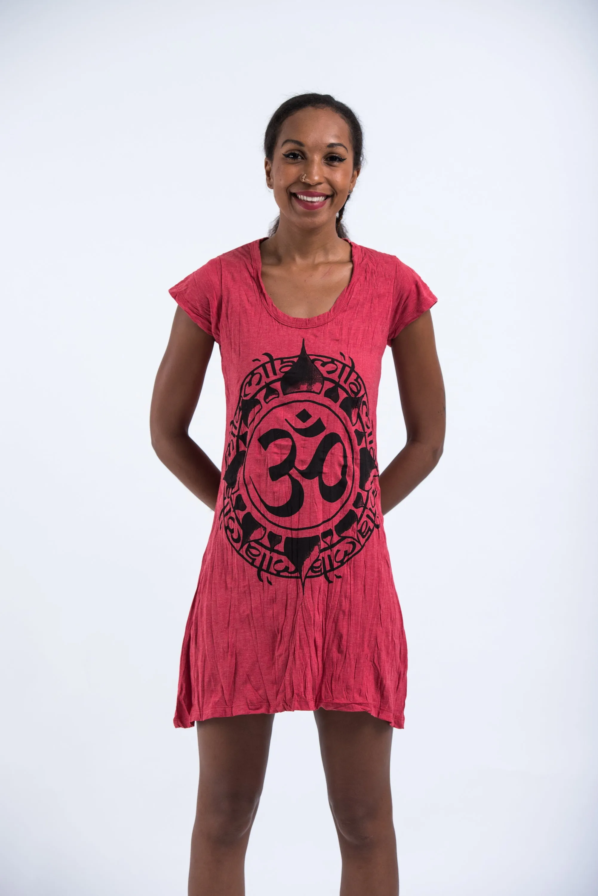 Womens Infinitee Om Dress in Red